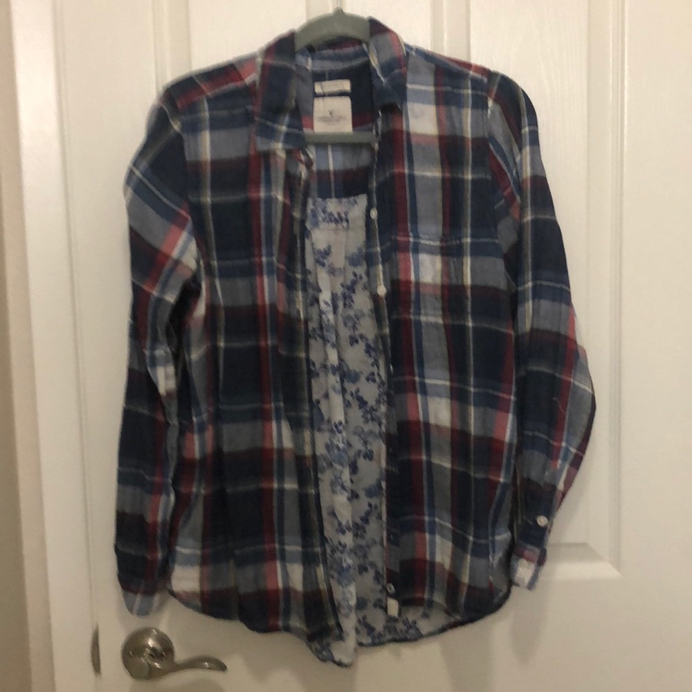 American eagle flannel top